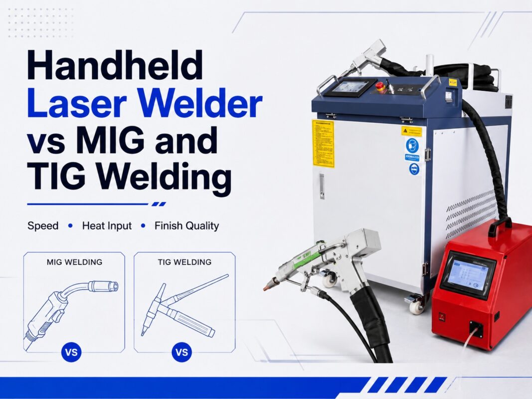 Handheld laser welder compared with MIG and TIG welding equipment