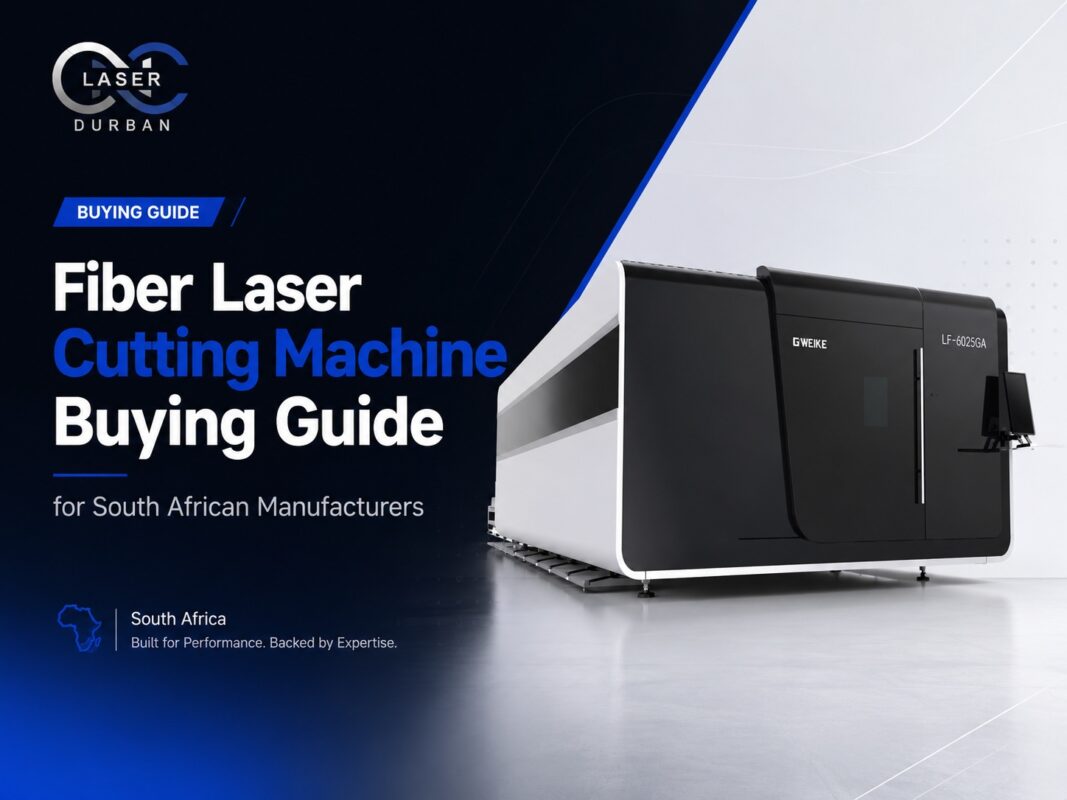 Modern fiber laser cutting machines in an industrial showroom