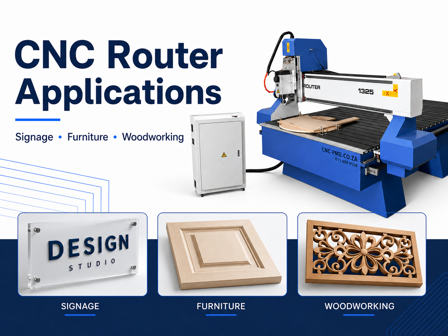 CNC router applications for signage, furniture and woodworking